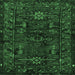 Square Persian Emerald Green Traditional Rug, tr3108emgrn