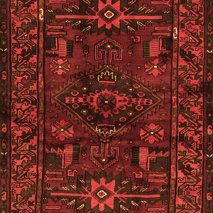 Serging Thickness of Machine Washable Persian Orange Traditional Area Rugs, wshtr3108org