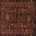 Square Machine Washable Persian Brown Traditional Rug, wshtr3108brn