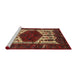 Sideview of Machine Washable Traditional Tomato Red Rug, wshtr3109