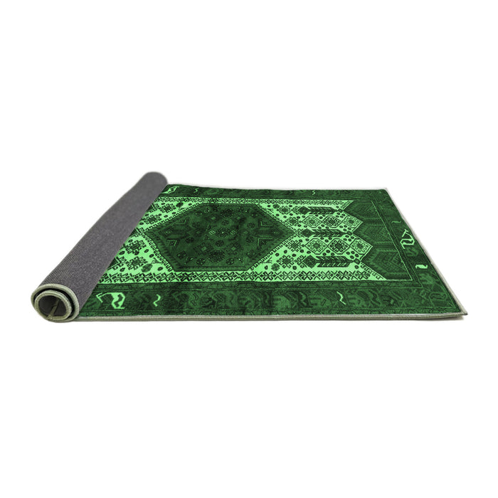 Sideview of Persian Emerald Green Traditional Rug, tr3109emgrn