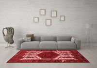 Machine Washable Persian Red Traditional Rug, wshtr3109red