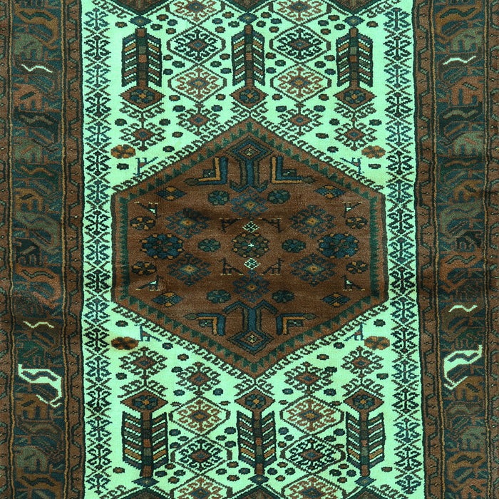 Machine Washable Persian Turquoise Traditional Area Rugs, wshtr3109turq