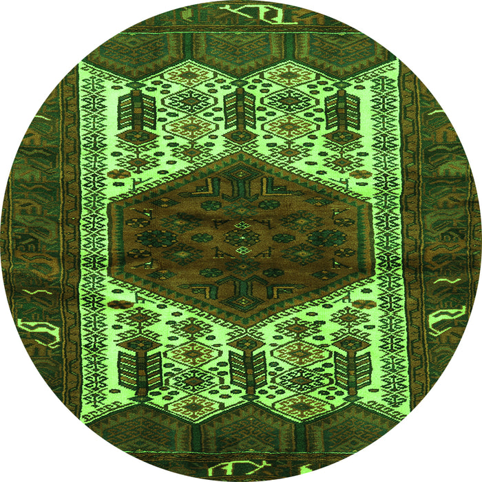 Machine Washable Persian Green Traditional Area Rugs, wshtr3109grn