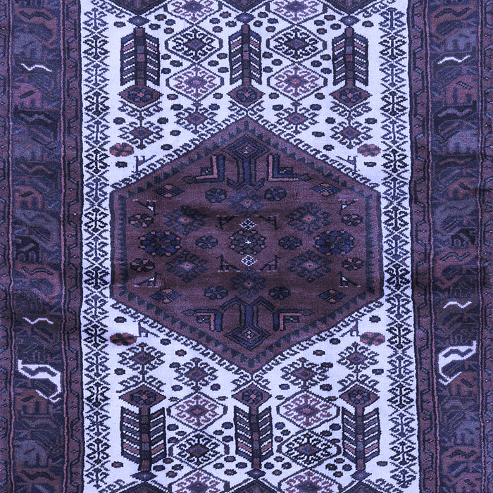 Machine Washable Persian Blue Traditional Rug, wshtr3109blu