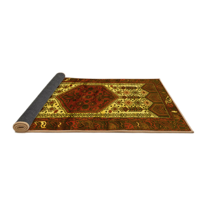 Sideview of Persian Yellow Traditional Rug, tr3109yw