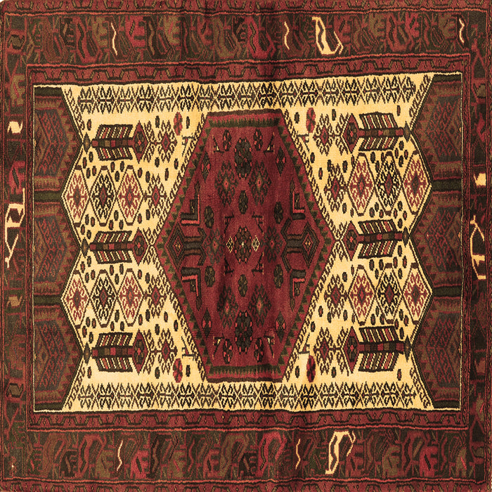 Square Machine Washable Persian Brown Traditional Rug, wshtr3109brn