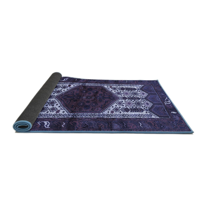 Sideview of Persian Blue Traditional Rug, tr3109blu