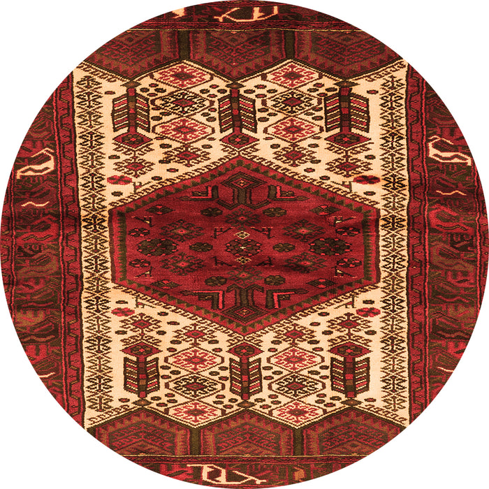 Square Persian Orange Traditional Rug, tr3109org