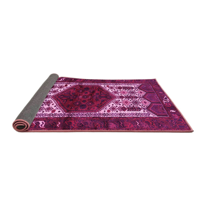Sideview of Persian Pink Traditional Rug, tr3109pnk