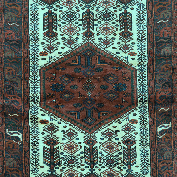 Machine Washable Persian Light Blue Traditional Rug, wshtr3109lblu
