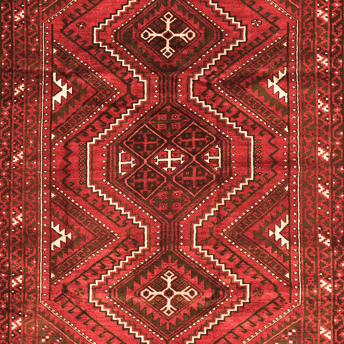 Serging Thickness of Machine Washable Persian Orange Traditional Area Rugs, wshtr310org