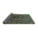 Sideview of Persian Turquoise Traditional Rug, tr310turq