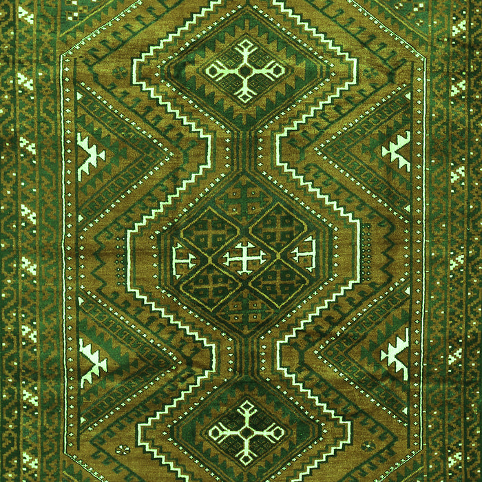 Serging Thickness of Machine Washable Persian Green Traditional Area Rugs, wshtr310grn