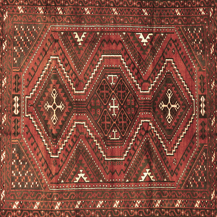 Square Machine Washable Persian Brown Traditional Rug, wshtr310brn
