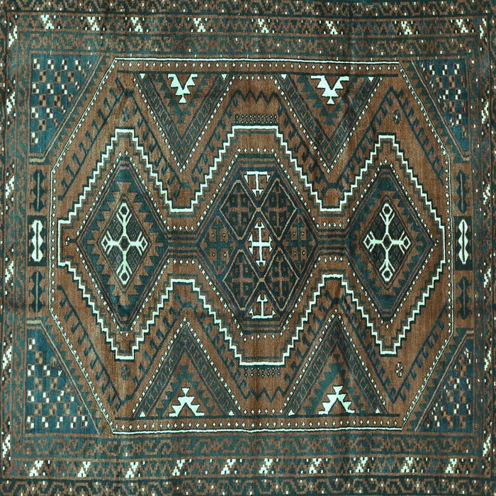 Square Persian Turquoise Traditional Rug, tr310turq