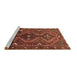 Sideview of Machine Washable Persian Brown Traditional Rug, wshtr310brn