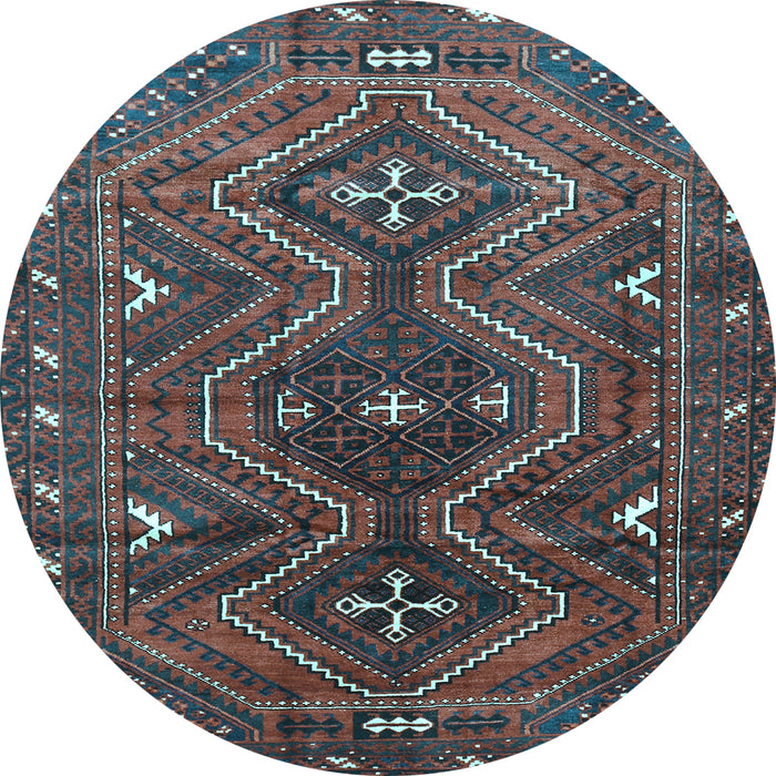 Round Persian Light Blue Traditional Rug, tr310lblu