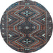 Round Persian Light Blue Traditional Rug, tr310lblu