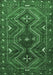 Machine Washable Persian Emerald Green Traditional Area Rugs, wshtr310emgrn