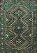 Machine Washable Persian Turquoise Traditional Area Rugs, wshtr310turq