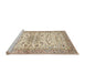 Sideview of Machine Washable Traditional Dark Almond Brown Rug, wshtr3110