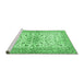 Sideview of Machine Washable Persian Emerald Green Traditional Area Rugs, wshtr3110emgrn