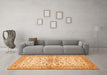 Machine Washable Persian Orange Traditional Area Rugs in a Living Room, wshtr3110org