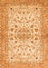 Serging Thickness of Machine Washable Persian Orange Traditional Area Rugs, wshtr3110org