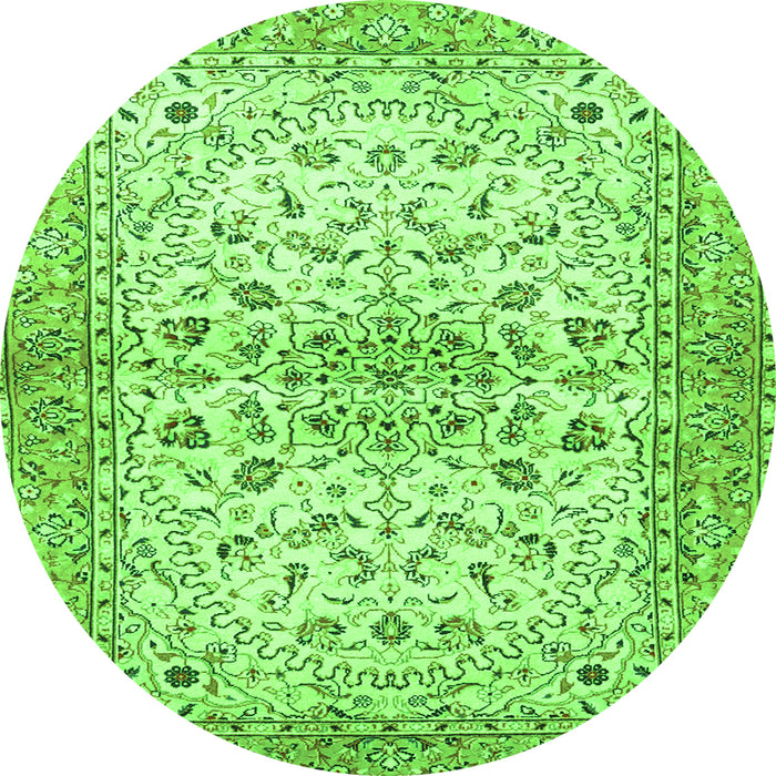 Machine Washable Persian Green Traditional Area Rugs, wshtr3110grn