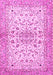 Machine Washable Persian Pink Traditional Rug, wshtr3110pnk