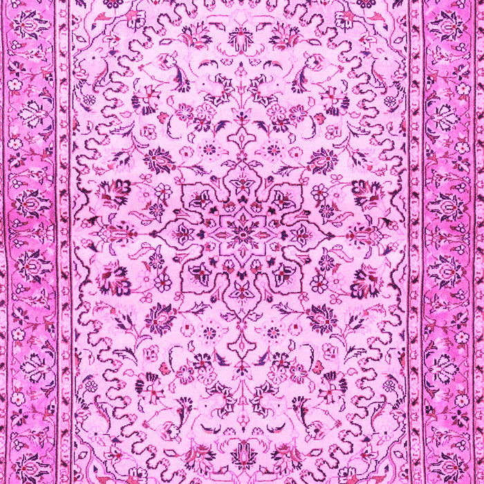 Machine Washable Persian Pink Traditional Rug, wshtr3110pnk