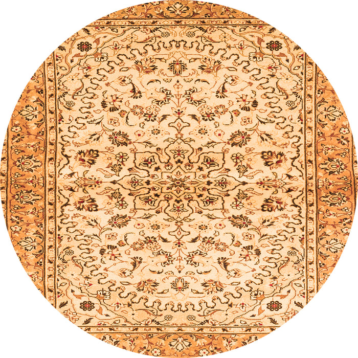 Square Persian Orange Traditional Rug, tr3110org