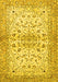 Machine Washable Persian Yellow Traditional Rug, wshtr3110yw