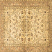 Square Persian Brown Traditional Rug, tr3110brn