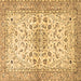 Square Machine Washable Persian Brown Traditional Rug, wshtr3110brn