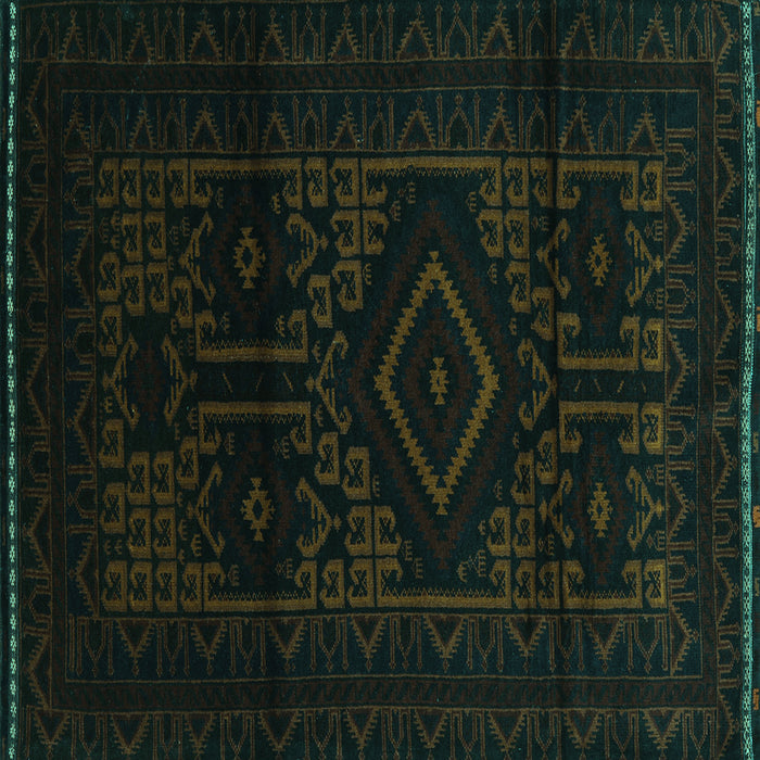 Square Machine Washable Persian Turquoise Traditional Area Rugs, wshtr3111turq