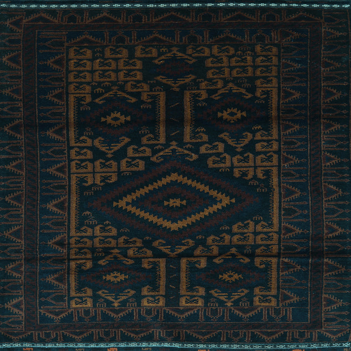 Square Machine Washable Persian Light Blue Traditional Rug, wshtr3111lblu