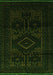 Serging Thickness of Machine Washable Persian Green Traditional Area Rugs, wshtr3111grn