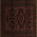 Square Persian Brown Traditional Rug, tr3111brn