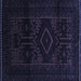 Square Persian Blue Traditional Rug, tr3111blu