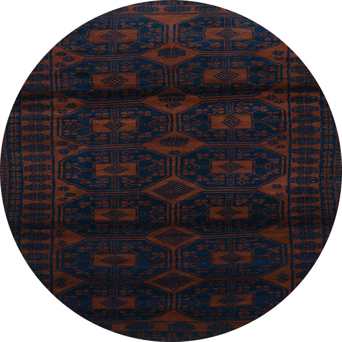 Round Persian Light Blue Traditional Rug, tr3112lblu