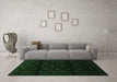 Machine Washable Persian Emerald Green Traditional Area Rugs in a Living Room,, wshtr3112emgrn