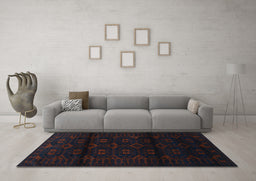 Machine Washable Persian Light Blue Traditional Rug in a Living Room, wshtr3112lblu