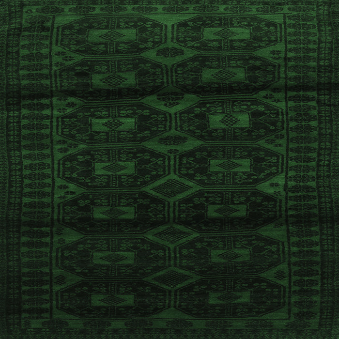 Square Machine Washable Persian Emerald Green Traditional Area Rugs, wshtr3112emgrn