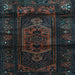 Square Persian Light Blue Traditional Rug, tr3113lblu