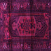 Square Persian Pink Traditional Rug, tr3113pnk