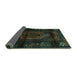 Sideview of Persian Turquoise Traditional Rug, tr3113turq