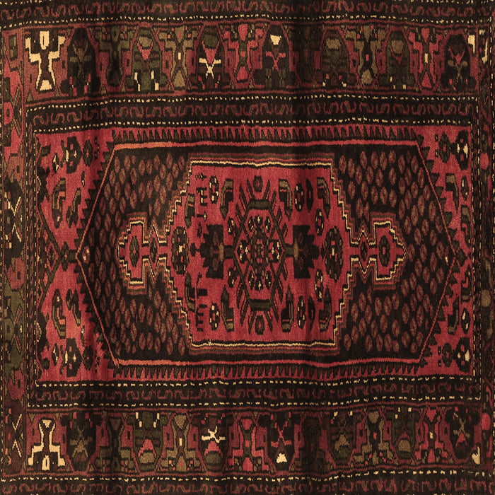 Square Machine Washable Persian Brown Traditional Rug, wshtr3113brn