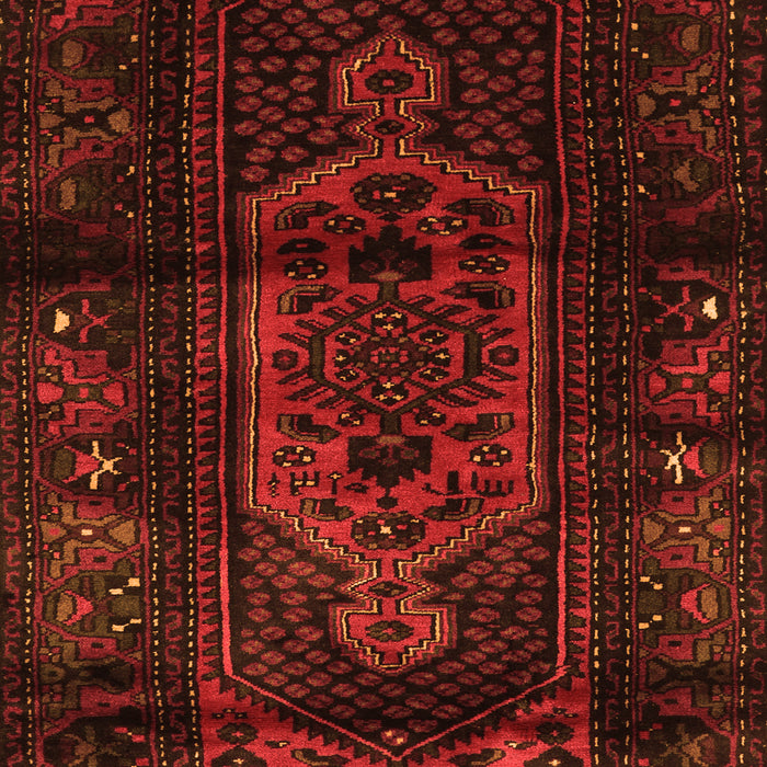 Serging Thickness of Machine Washable Persian Orange Traditional Area Rugs, wshtr3113org